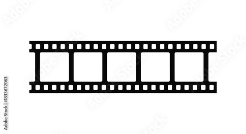 a black and white filmstrip with rectangular frames a classic cinematic representation silhouette