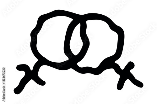 Hand drawn lesbian identity sign Symbol used to represent sex and gender