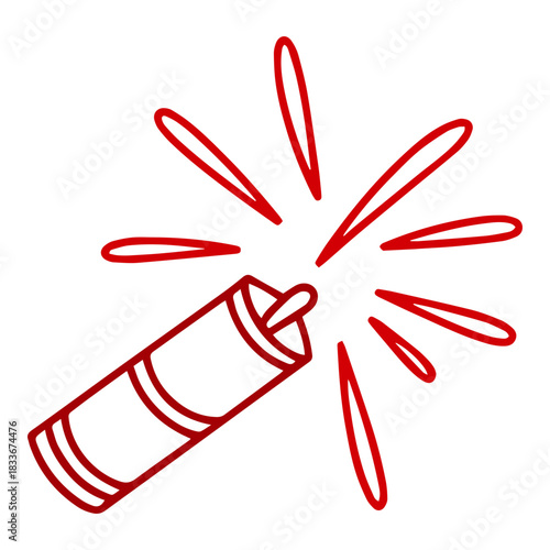 Firecracker Explosive Outline Icon