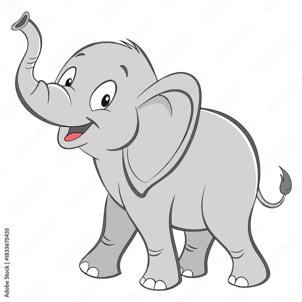 Fototapeta premium Cute Baby Elephant vector 