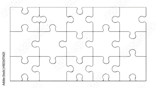Blank Puzzle Piece Templates – Free Printable Outline Designs