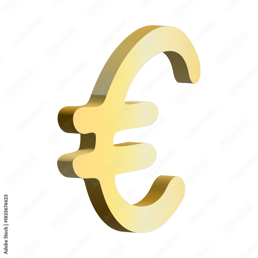 Fototapeta premium 3d euro currency symbol. Single element for design