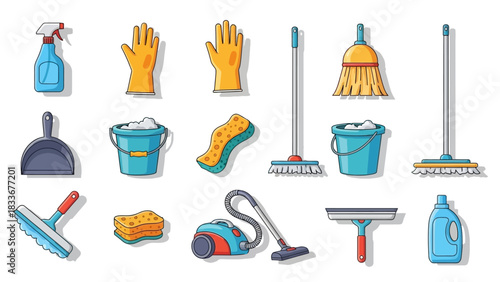 Cleaning Supplies and Equipment - A Comprehensive Collection for Home Care.