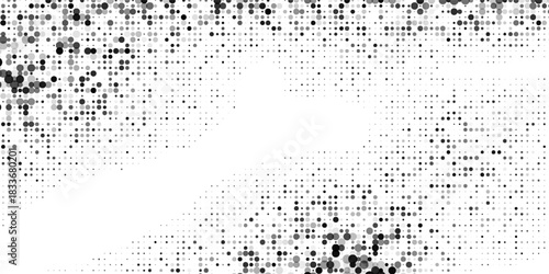 Modern dotted abstract black and white blur background abstract