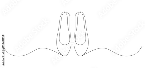 continuous line women's ballet shoes