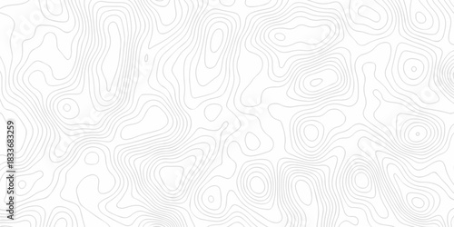 white topography map geography relief diagram texture design. Topography white background and black line world map texture design. Lines Topographic contour lines grid map seamless pattern.	