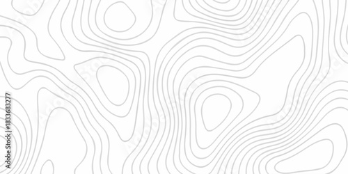 white topography map geography relief diagram texture design. Topography white background and black line world map texture design. Lines Topographic contour lines grid map seamless pattern.	