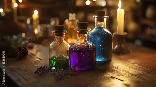 wine bottle and glass