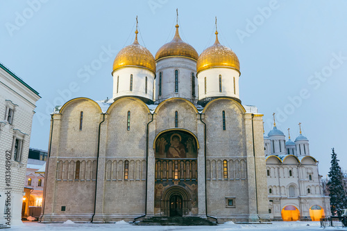 Beautiful Orthodox churches on the territory of Moscow Kremlin