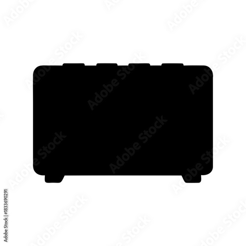 Minimalist black silhouette of modern sound amplifier icon Vector, illustration