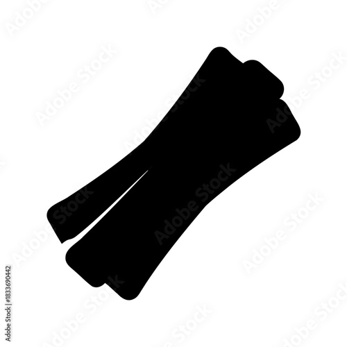 Cinnamon sticks black silhouette vector graphic icon design Vector, illustration