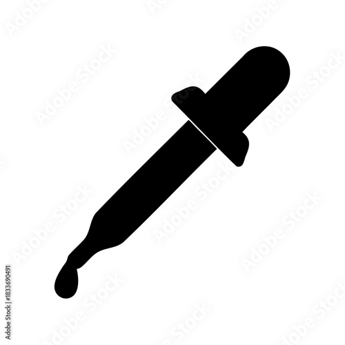 Dropper with falling liquid drop icon vector illustration Vector, illustration