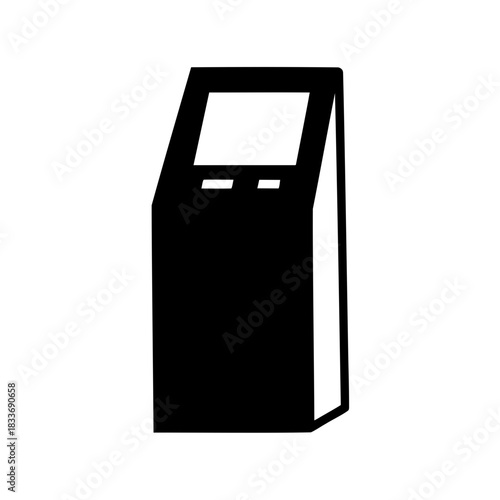 Modern self-service payment and information kiosk device Vector, illustration