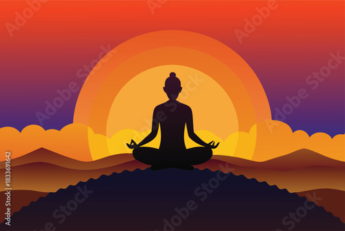 Find inner peace with a mindful yoga session at sunset, embrace tranquility and wellness with this serene meditative practice in nature's beauty