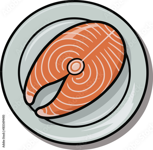 Delicious fish fillet on a plate with a vibrant appearance