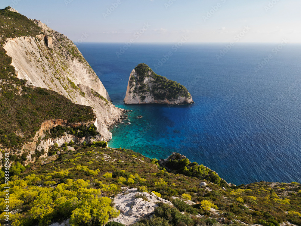 Fototapeta premium Droneshot of Myzithres - Zakynthos - Greece