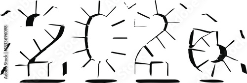 2026 new year balloons celebration party festive colorful graphic design fun