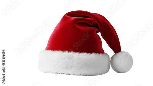 Santa Claus hat isolated. Christmas and New Year celebration