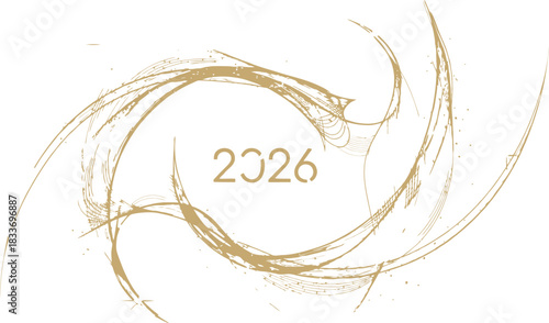 Year 2026 celebration future event date new year happy holiday greeting card