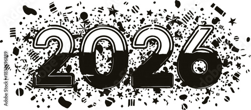 2026 balloons new year celebration party festive gold silver rose gold event