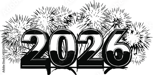 Year date number future calendar event time celebration happy new year 2026