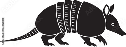 armadillo silhouette vector flat illustration design