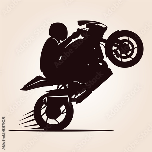Motorcycle Vector Silhouette, Classic Silhouette Of A Motorcycle, Vintage Cruiser Motorcycle, Vintage Motorcycle Vector Silhouette, Motorcycle Silhouette.