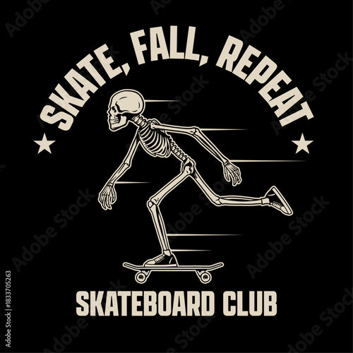 Skull Skateboarding vintage shirt design