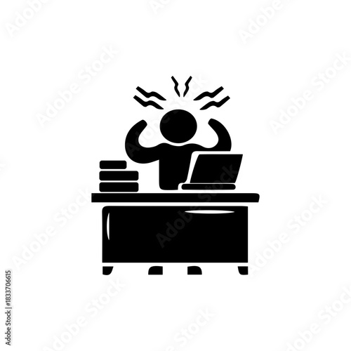 Work Frustration at Desk