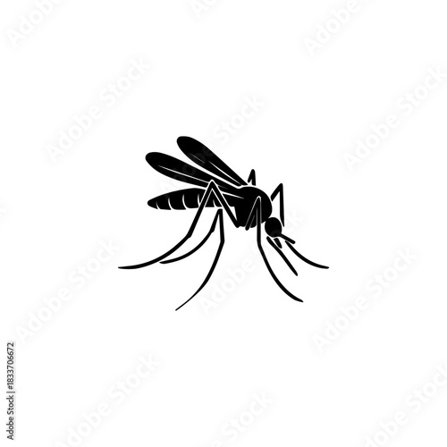 Mosquito Silhouette Illustration