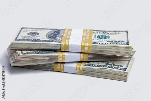 Thirty Thousand dollar Stack of 100 dollar bills wrapped in bank strap