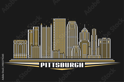 Vector illustration of Pittsburgh