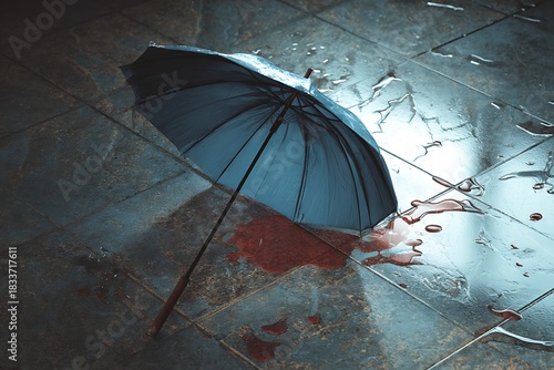 a broken umbrella