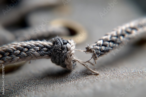 a broken shoelace