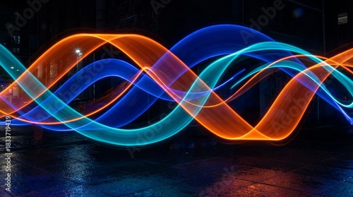New Warm Gradient Waves line Background. 
