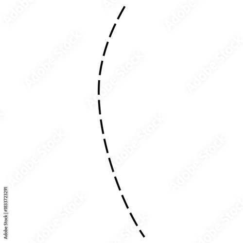 Hand drawn squiggle dashed lines. Decorative swirl element.