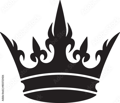 Black silhouette of a royal crown