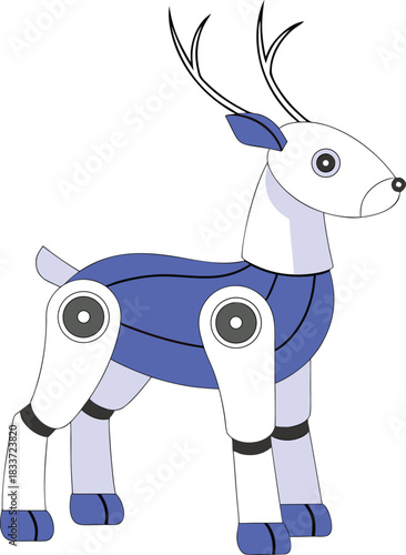 robotic deer futuristic animal design