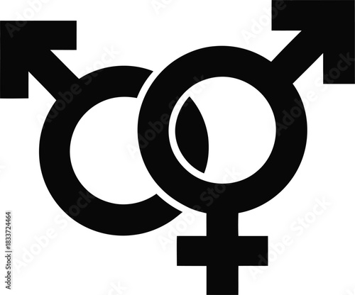 Gender identity symbols: male, female, and nonbinary representation graphic