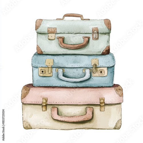 Stack of vintage suitcases for travel and adventure.
