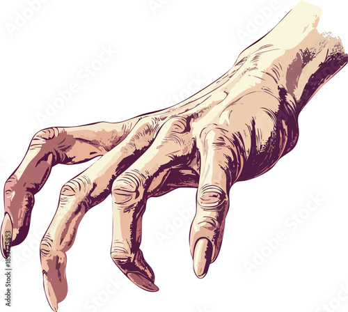 Ink sketch of a hand