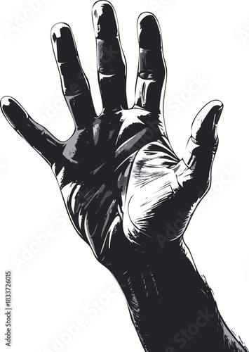 Ink sketch of a hand