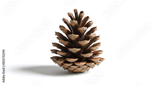 Natural brown pine cone isolated high detail texture