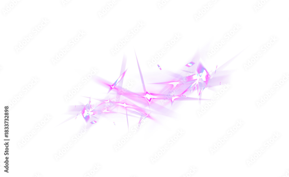 Obraz premium Abstract crystal burst PNG with bright purple glow, sharp reflective shards, neon sparkles and dynamic fractured energy. Ideal for sci-fi designs, fantasy effects, interfaces and dramatic visuals.