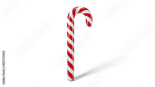 Classic red and white striped candy cane glossy texture