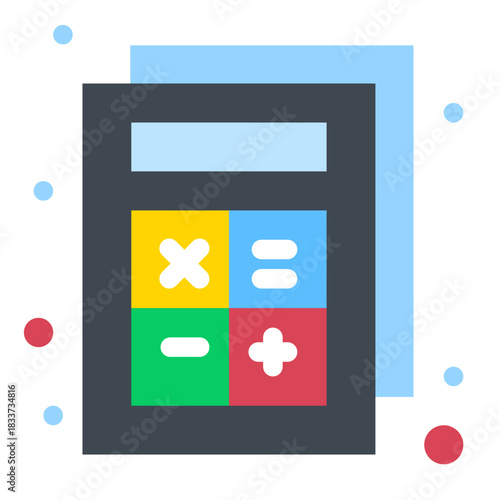 Digital Calculator: a symbol of financial clarity and numerical precision. Featuring bold, colorful, buttons and a clear display, perfect for conveying concepts of calculation, and accuracy.