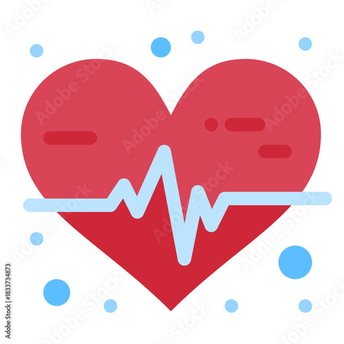 Healthy Heartbeat: A vivid depiction of a healthy heartbeat, represented by a stylized heart symbol accompanied by a clear, pulsating waveform, signifying vitality and well-being.