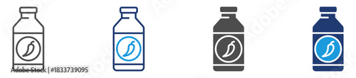 chili sauce  icon sheet with multiple style