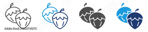 hazelnuts icon sheet with multiple style