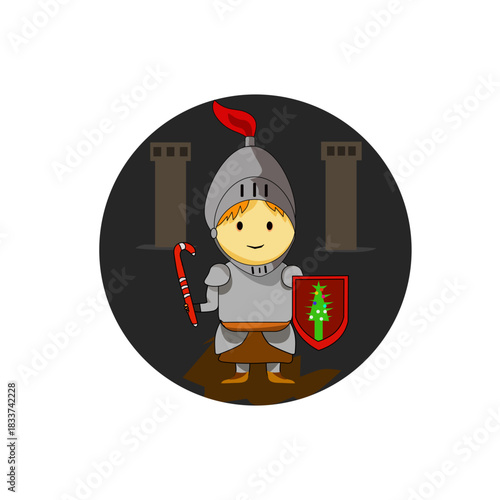knight with christmas
